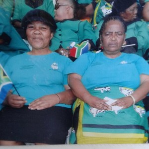 Photo of two women in ANC colours