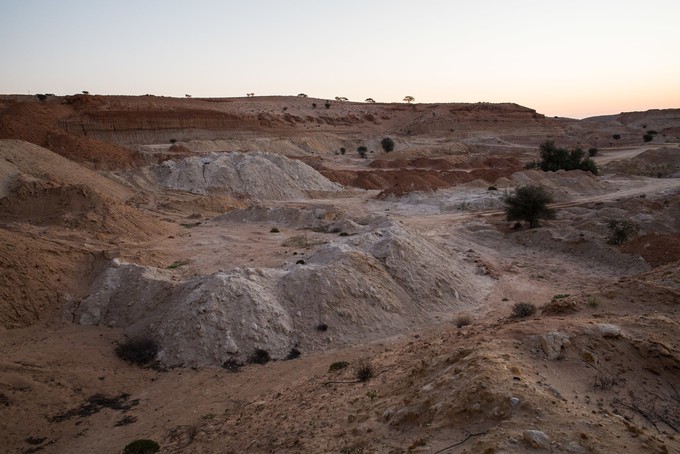 Denuded bedrock on the bottom of a depleteded diamond deposit, De Beers  Namaqualand Mines, Kleinzee, Namaqualand, South Africa - SuperStock