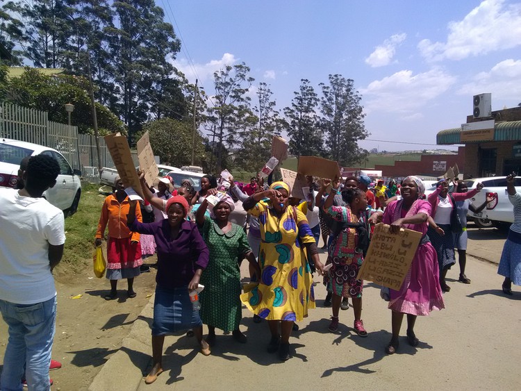 Photo of people outside court