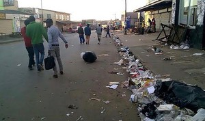 Photo of rubbish in street