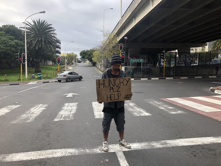 Photo of homeless man