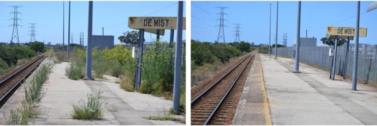 De Mist station before and after it was cleaned. Photos: Thamsanqa Mbovane