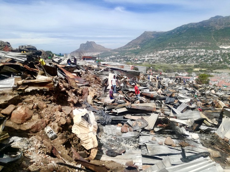 Photo of fire debris