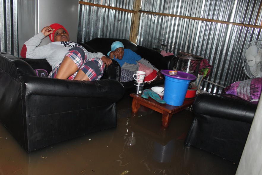 Photo of flooded shack