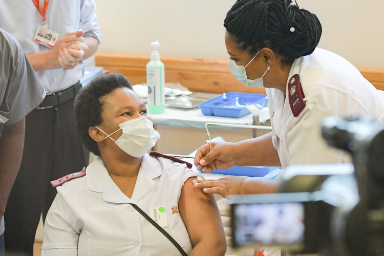 Photo of a person getting a vaccination