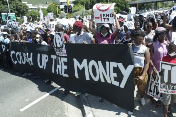 Photo of march for more money to fight TB