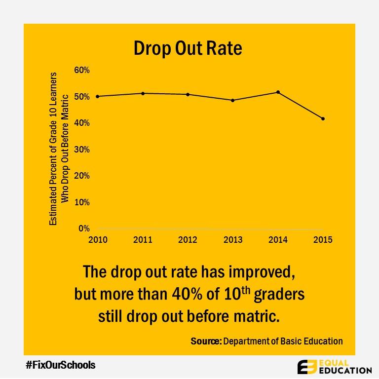 Equal Education info graphic on 2015 matric results.