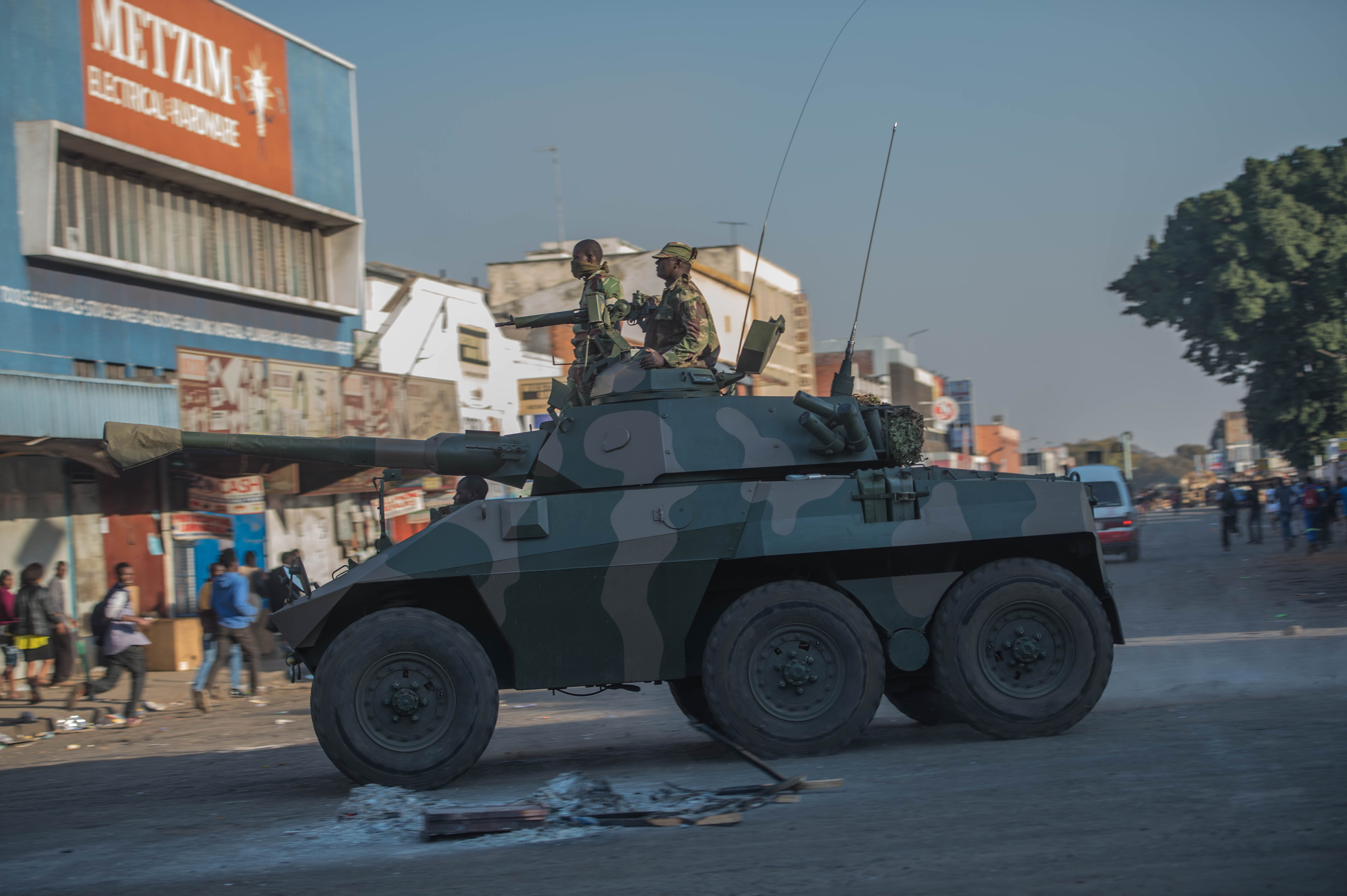 Photo of unrest during Zimbabwean elections