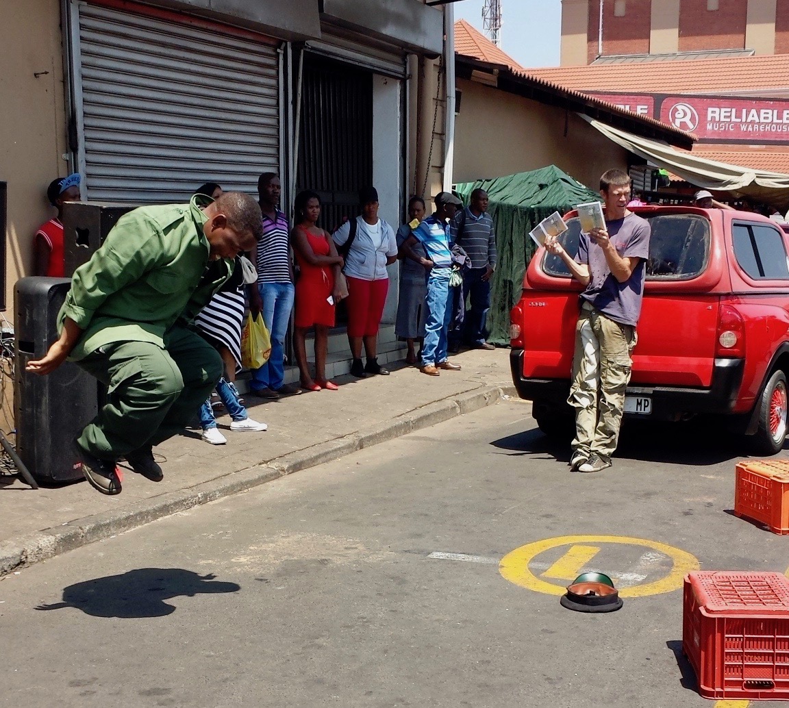 Photo of a street performance