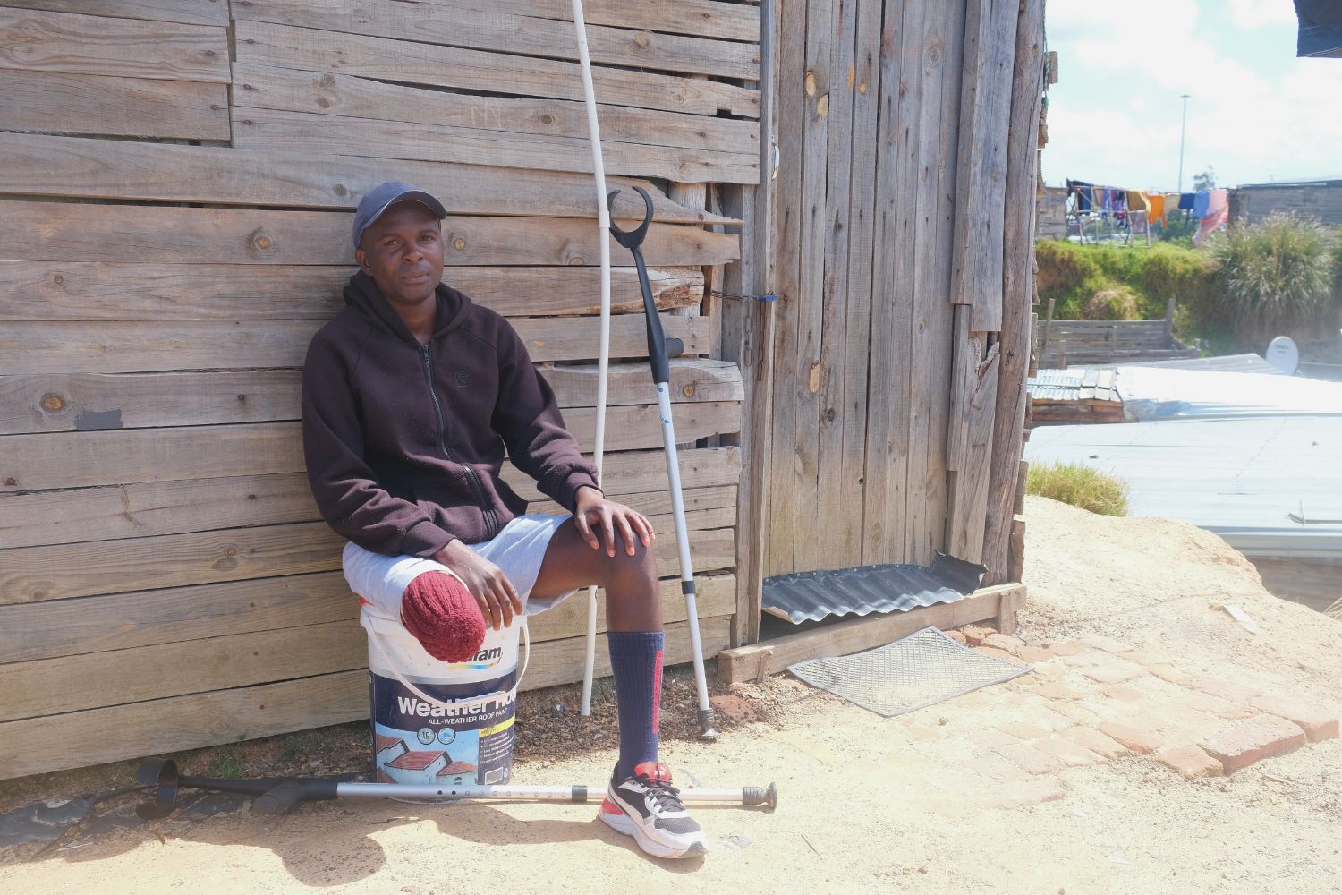 Ivaldo Macamo lost a leg when the George building collapsed. He is still waiting for compensation.